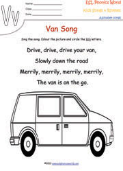 letter-v-song-worksheet